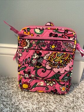 Vera Bradley Pink Floral Minnie Mouse Quilted Crossbody Organizer Disney